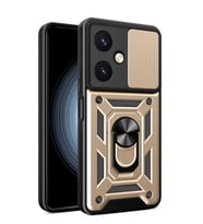 Y27 Kılıf Pars Lens Yüzüklü Silikon - Gold