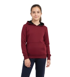 Çocuk Bordo Kapüşonlu Cepli 3 İplik Kız Erkek Sweatshirt BGL-ST05004