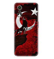 General Mobile GM 21 Pro GM 22 Pro Plus Kılıf Desemli Silikon Wolf and Moon 2 1381