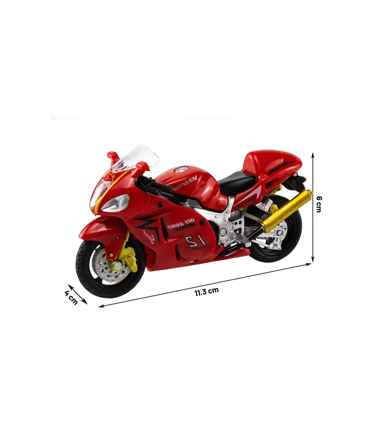Suzuki Hayabusa GSX1300 Die Cast Model Motorsiklet Kırmızı Standlı