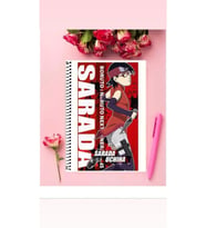 Sarada Uchiha Anime Defter 1 Adet Özel Tasarım A4 Boyutu Telli Çizgili Defter 21*29 Cm