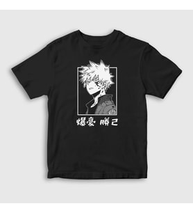 Presmono Unisex Çocuk Siyah Bakugo Anime Boku No Hero Academia T-Shirt 234227tt