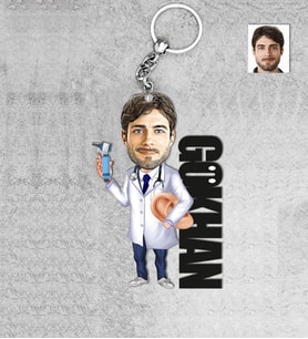 Kişiye Özel İsimli Erkek Ahşap Anahtarlık-2