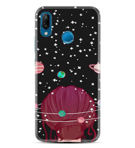 Huawei P20 Lite Mate 10 20 Lite Pro P40 Lite KılıfDesemli Silikon Space Woman 1311