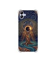 PrintiFy Samsung Galaxy A04e ile Uyumlu Simya Serisi Kozmik Denge Tasarımlı Uv Baskılı Köşe Korumalı Antişok Kılıf