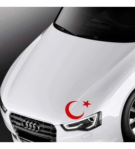 Ay Yıldız Ayyıldız Kaput Sticker Türkiye Arma Etiket