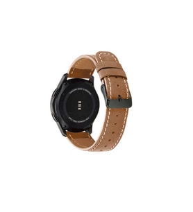 Samsung Galaxy Watch 46mm Uyumlu 22mm Kordon Deri İnce Tasarımlı Dikişli KRD-29 Kayış