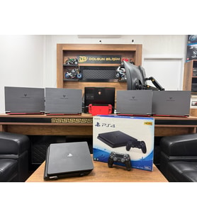 Sony PlayStation 4 Slim 500 GB Tek Kol Siyah CUH-2218A Oyun Konsolu (İKİNCİ EL)