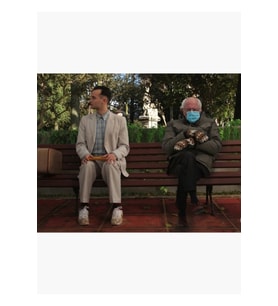 Bernie Sanders Açılış Forrest Gump Meme Tablo Ahşap Poster Dekoratif