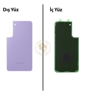 Samsung Galaxy S22 Plus Mor Renk Arka Kapak Arka Cam Batarya Kapağı Pil Kapağı Lazer Kesim Back Cover Galaxy S22 Plus Uyumlu