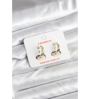 14K Gold Renk Kaplama CM Kadın Küpe 5886 - HPSBYI6295-2761