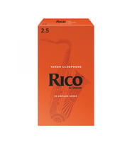 D'Addario RKA2525 Rico Orange Box Tenor Saksafon Kamışı No: 2.5 (Orta Seviye/Eğitim) - 25'li Paket  Eğitmenler İçin Toplu Paket ve Ekonomik Kullanım