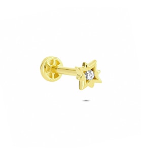 Glorria Altın Yıldız Tragus Piercing