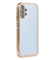 Newface Samsung Galaxy A13 4G Kılıf Razer Lensli Silikon - Gold