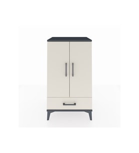 Hyperion Komodin 3 Raflı Tek Çekmeceli 2 Kapaklı 60x44x106 Antrasit-Aytaşı