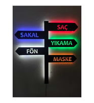 Mony Tasarım Berber Led Işıklı Tablo