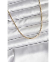pilelistore 14K Gold Renk Kaplama İnce Zincir Model CM Kadın Kolye - TJ-BKO10741