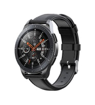 BİPOWER Samsung Watch 22mm KRD10 Deri Kordon Siyah