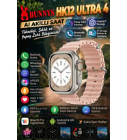 Samsung Galaxy S22 Ultra Uyumlu Ultra 4 AI Akıllı Saat IP67 Su Geçirmez what sapp Sesli Mesaj Gönderme AMOLED Bluetooth Aramalı