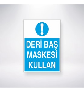 Deri Baş Maskesi Kullan 21x28 Arkası Yapışkanlı Levha