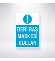 Deri Baş Maskesi Kullan 21x28 Arkası Yapışkanlı Levha