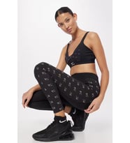 Nike Air Yüksek Belli Esnek Jarse Kumaş Kadın Spor Tayt  (Siyah)