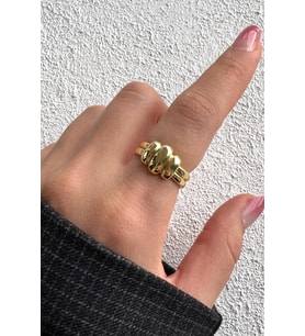 Yeni Sezon Luxe Bubble Tasarım Ayarlanabilir Kadın Yüzük