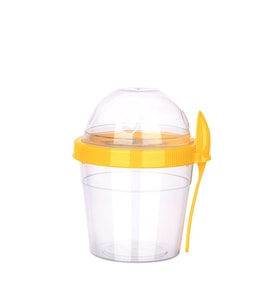 Hazneli Kaşıklı Yoğurt ve Mama Saklama Kabı 500 ml