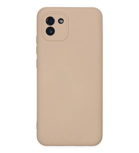 Durukar® Samsung Galaxy A03 Kılıf Nano içi Kadife Silikon - Pudra