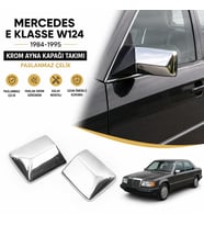 Mercedes E Klasse W124 Krom Ayna Kapağı Takımı 1984-1995 Paslanmaz Çelik