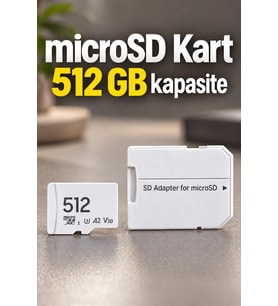 MicroSD Bellek Kartı 512 GB 160 MB/s Aktarım