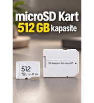 MicroSD Bellek Kartı 512 GB 160 MB/s Aktarım