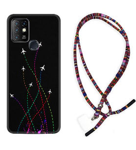 INFINIX Hot 8 9 10 11S Hot 10 Play 10T Kılıf Boyun Asklı Rasta Silikon Line Planet 1736