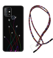 INFINIX Hot 8 9 10 11S Hot 10 Play 10T Kılıf Boyun Asklı Rasta Silikon Line Planet 1736