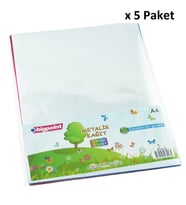 Bigpoint Metalik(Aynalı) Kağıt A4 Karışık 10 Renk - 80 Gram x 5 Paket