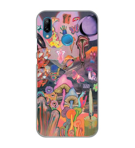 Huawei P20 Lite Uyumlu Aesthetic Desenli Şeffaf Telefon Kılıfı