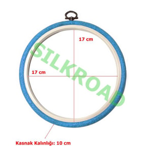 Nurge No:3 Yuvarlak Plastik Pano Kasnağı - 17cm - 10mm (Mavi)