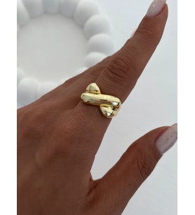 Özel Seri X Tasarım Gold Ayarlanabilir Yüzük