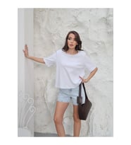 Kadın Vatkalı T-Shirt – Pamuk İnterlok Kumaş