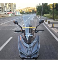 MOTOCAM Sym JET 14 EVO 200 PLUS Ön Cam 2023-2026 Model 58cm Şeffaf Renkli 4mm