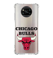Xiaomi Poco X3 Pro Köşe Korumalı Antişok Kapak Chicago Bulls Tasarımlı Şeffaf Silikon Kılıf