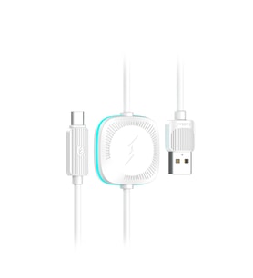Usb to Type-C ve 2.5W Kablosuz Saat Şarj Çıkışlı 2in1 Hızlı Şarj Kablosu Apple Watch Şarj