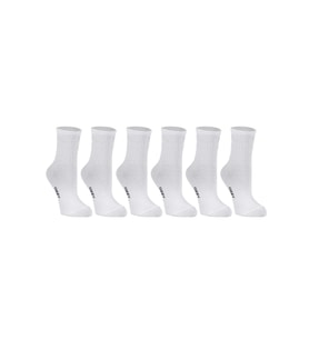 Ozzy Socks Kadın 6'lı Beyaz Renkli Çizgisiz Kısa Konç Tenis Çorabı