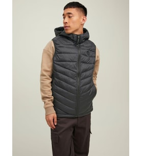 Jack & Jones Erkek Kapüşonlu Şişme Yelek HERO HOODED - 12211789 (Siyah)