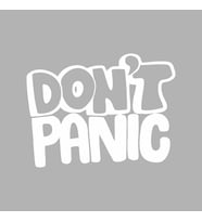 Dont Panic Araba Sticker Araba Sticker siyah 18x13 CM (Beyaz)