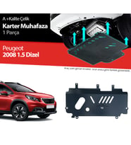 Peugeot 2008 1.5 Dizel Çelik Karter Muhafaza Koruma 2017 2018 2019 2020 2021 2022 2023 2024