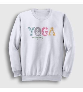 Presmono Unisex Beyaz Everyday Meditasyon Hediye Yoga Sweatshirt 508458tt (Beyaz)