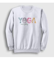 Presmono Unisex Beyaz Everyday Meditasyon Hediye Yoga Sweatshirt 508458tt (Beyaz)