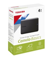 Toshiba 4TB Canvio Basic 2.5" Gen1 USB 3.2 Harici Harddisk (HDTB540EK3CA)