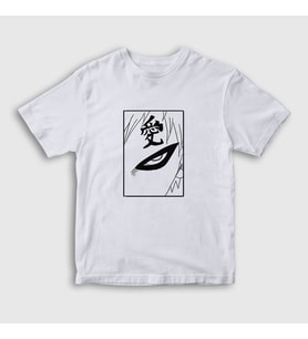 Presmono Unisex Çocuk Beyaz Gaara Anime Naruto T-Shirt 317689tt